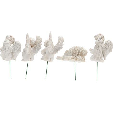 5 Statuettes d'Amour en Résine pour Décor Extérieur - Cupidons Blancs Durables pour Jardin ou Balcon (1/5)