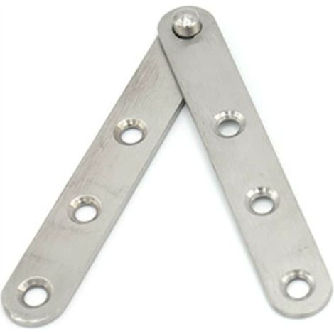 2 jeux de charnières pivotantes de porte en acier inoxydable à 360 degrés, 100 mm x 16 mm (1/5)