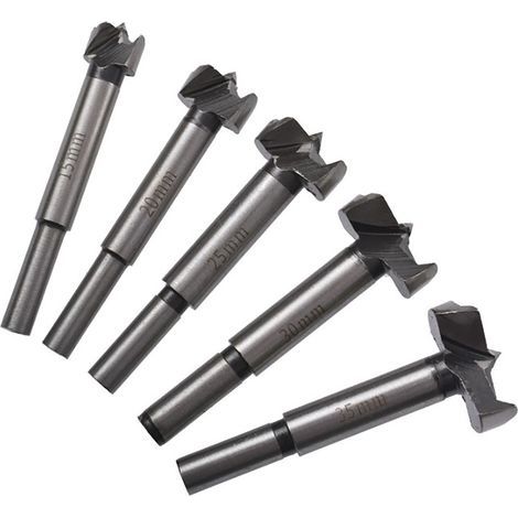 ViaGasaFamido Forstner Dercels Bits 5 Set de dureté Haute 45 Broks par Banco Abeter Benry pour la Menuiserie, l'électricité et le Forage Manuel (1/5)