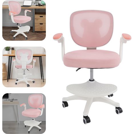 Silla de escritorio para niños, silla giratoria para niños, silla de escritorio para niños con altura regulable