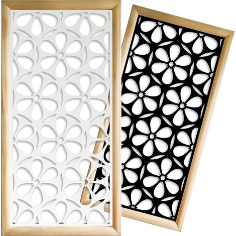 ESAPRIME - Moduli Decorativi in Legno e PVC - Misura: 47x94 cm - Colore: bianco (1/4)