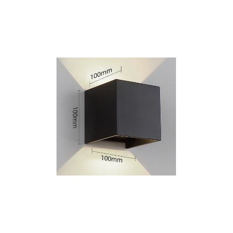 Applique murale noire étanche à détection extérieure ABS aluminium, 4 feuilles, lumière neutre (1/5)