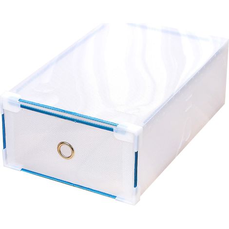 Boîte à chaussures transparente, type tiroir, anti-poussière, multifonctionnelle, de rangement pour cosmétiques et articles de papeterie (1/5)