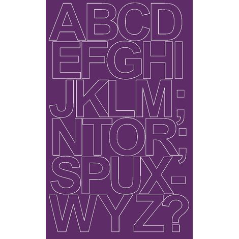 Lettere adesive autoadesive, 12 cm, viola lucido