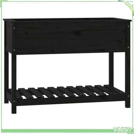 Jardinière surélevée - FAFEICY - 823791 - Bois de pin massif - Étagère intégrée - 111,5x54x81 cm (1/5)