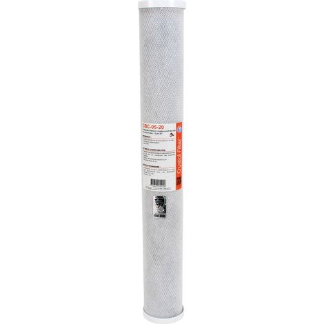 Cartouche Premium charbon actif 20'' - 5 µm - Crystal Filter® CBC-05-20 (1/3)