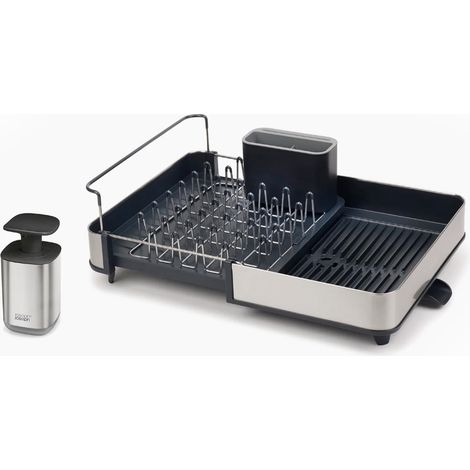 Joseph Joseph Egouttoir extensible inox + pompe a savon liquide inox (85189)
