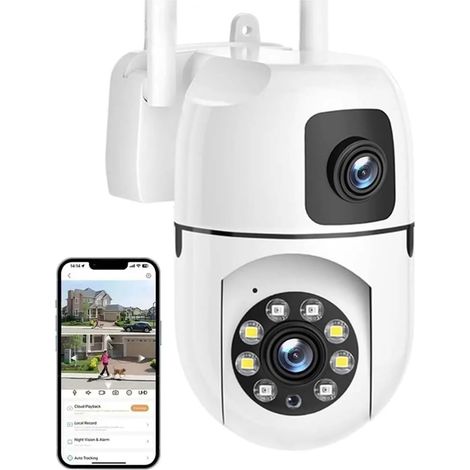 Caméra IP 4MP à Double Objectif, Wi-FI, sans Fil, Protection de sécurité intérieure, Connexion Bluetooth, PTZ, vidéosurveillance(4MP Camera) (1/5)