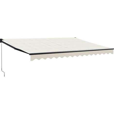 Maison Exclusive - Auvent rétractable crème 4,5x3 m tissu et aluminium