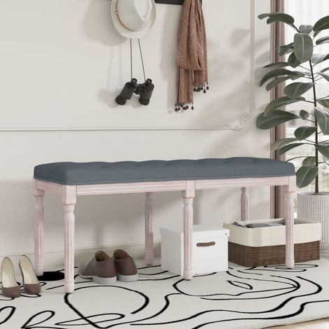 Sitzbank Dunkelgrau 110x40x49 cm Samt