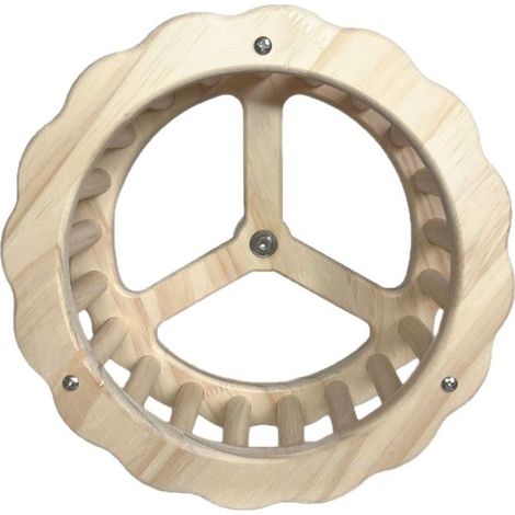 Giocattolo per uccelli: ruota girevole anti-noia con motivo a pelle di tigre, tiragraffi e altalena (30 cm) (1/5)
