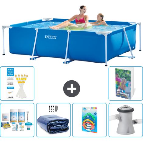Intex Piscina con estructura Rectangular - 220x150x60 cm - 7-piezas  S108