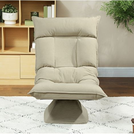 poltrona seduta girevole reclinabile per casa beige OKMYHOME (1/5)
