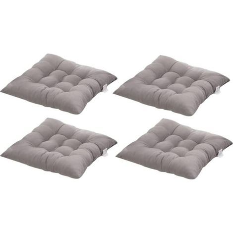 Square Chair Cushions 40x40 Seat Cushions Home Decoration Quilted Mat Cushion, Comfortable and Colorful - Ideal for Indoor and Outdoor (Grey)