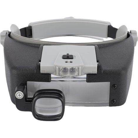 Kopfmontierte Lupe mit 2 LEDs, verstellbare Lupe mit Licht für Hobbys, Basteln, Uhrenreparaturen und Lesen (1/5)