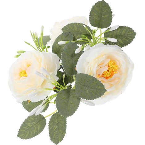 Couronne de bougie décorative de 5 pièces avec anneaux pour bougies chauffe-plat et feuilles florales (1/5)