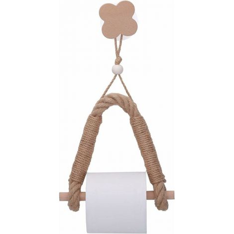 (Lucky Clover) Toilet Paper Holder, Toilet Paper Roll Holder, Toilet Paper Holder, Bathroom Paper Holder, Rope Toilet Roll Holder, Strong and Sturdy (1/5)