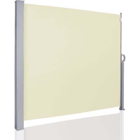 SWANEW Attratto della tenda laterale -Out Schermo Protection Terrana di protezione del vento Protezione solare Rollo laterale Marker in alluminio cieco Beige 160x300 cm (1/5)