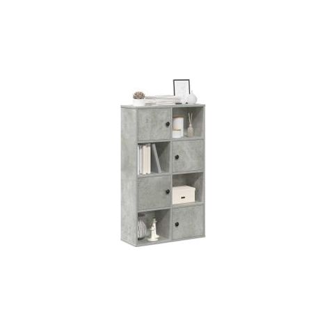 Bibliothèque gris béton 60x24x101,5 bois d'ingénierie (1/5)