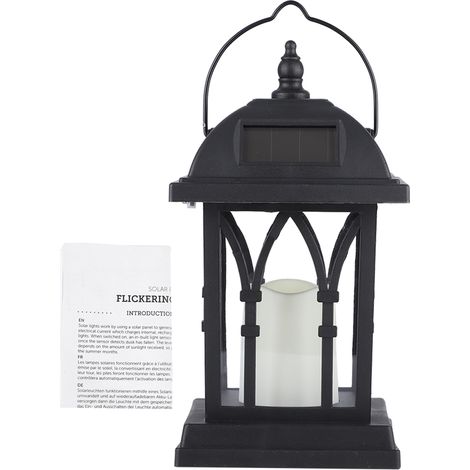 solaire Lanterne suspendue d'extérieur bougie LED lumière de flamme pour jardin cour Patio décoration (1/5)