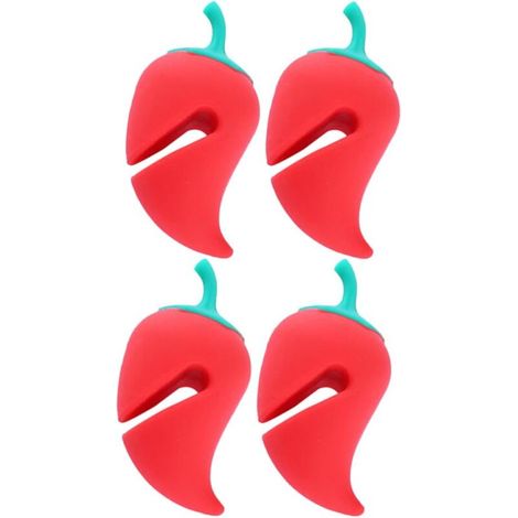 CSPARKV Lot De 4 Pinces Anti-Déversement Pour Couvercle De Pot Ouvre-Couvercle De Pot À Soupe Support De Couvercle De Casserole Chaude Couvercles De Casserole Anti-Déversement (1/5)