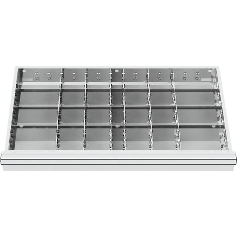 STIER Schubladeneinteilung Metalleinteilung BLH 200-300 mm Innenmaß 800x450 mm 28 Fächer