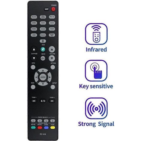 Ersatzfernbedienung RC-1243 für Denon RC-1243 Audio-/Video-Receiver, schwarz (1/3)
