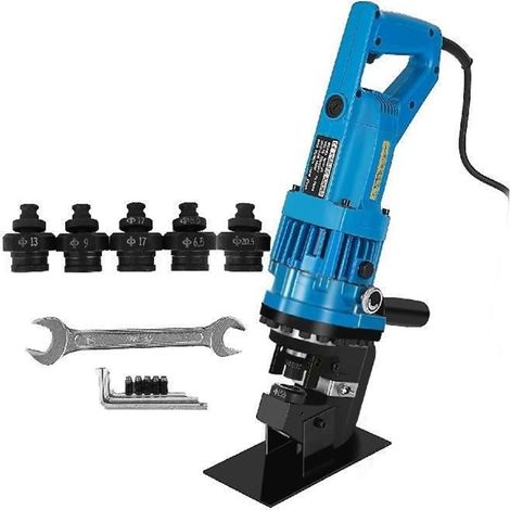 MHP-20 900W Electric Handy Hydraulic Hole Puncher 6mm Knockout Punch Tools 5 Dies Set on Steel Plate Aluminum Iron Plate (1/5)