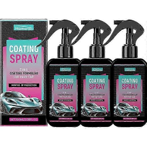 Kit de 1 à 5 produits Platinum pour l'entretien automobile : spray de protection pour voitures, protection et brillance durables, application facile sur tous véhicules (3 kits). (1/5)