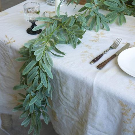 Guirlande de sapin artificielle 180 cm avec 66 branches, vert olive