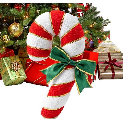 Cojín navideño: cojín decorativo con forma de piruleta. (1/5)