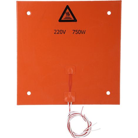 220 V, 750 W Silikon-Heizmatte für 310 x 310 mm 3D-Druckerbett (1/5)