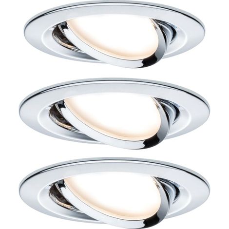 93452 Nova Spot encastrable jeu de 3 LED LED 18 W chrome (brillant) (1/5)