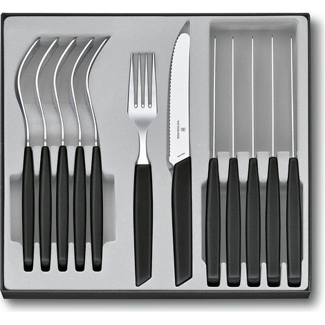 Victorinox Set 12 Posate Con Lama Seghettata  Set Punta Tonda
