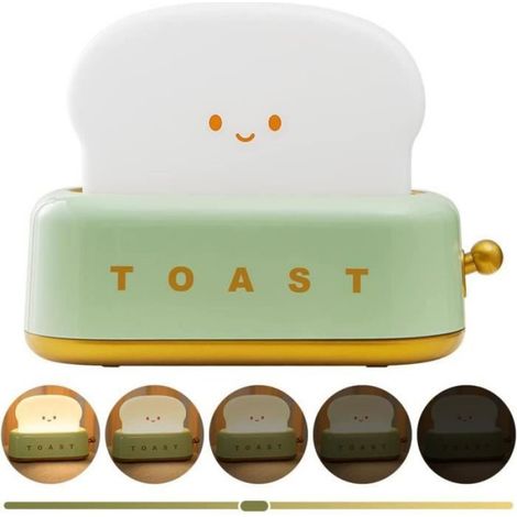 Nachtlicht in Form eines Toasters für Kinder, Baby-Nachtlicht mit Dimmer und Timer fürs Kinderzimmer (1/4)