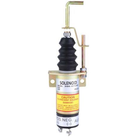 12V Fuel Shutoff Solenoid, Shutoff Solenoid Valve 1502-12C7U2B2S1 366-07197 SA-3405T, Replacement for Lister Petter LPWS LPWT LPWT Excavator Engine (1/4)