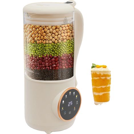 Macchina per latte di soia, capacità 1400 ml, frullatore potente, BIANCO (1/5)