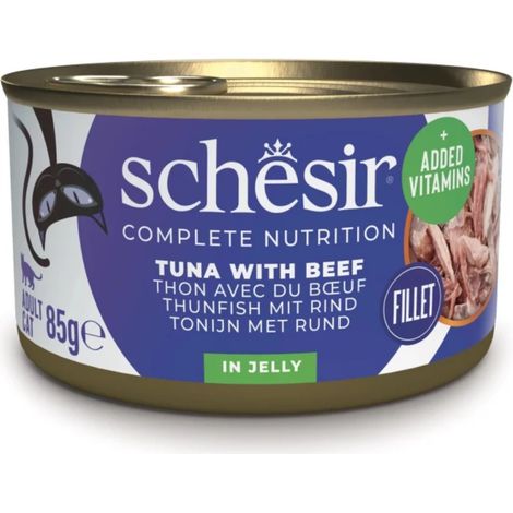 Schesir Cat Tonnetto con Filetti di Manzo - Lattina 85 Gr -