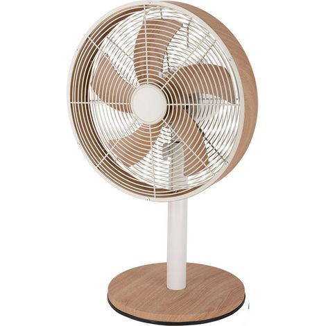 Ventilador sobremesa alcañiz blanco/haya 3vel.45w 5 aspas oscilante y rotatorio 59x35x28cm (1/3)