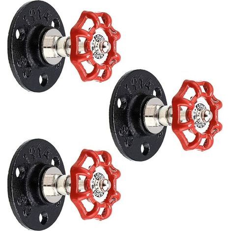3 Pcs Vintage Hanging Hooks, Industrial Iron Pipe Retro Wall Mounted for Robe Towel Bag Umbrella Hat Antique Home Decor (1/5)