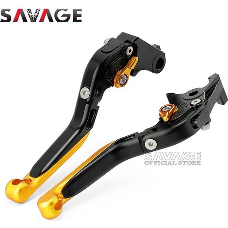 Leviers de frein et d'embrayage pour Honda NC750X, NC700X, CBR650R, CB650F, CB 600 et NC 750 - Accessoires moto réglables, pliables et extensibles - Or et noir (1/5)