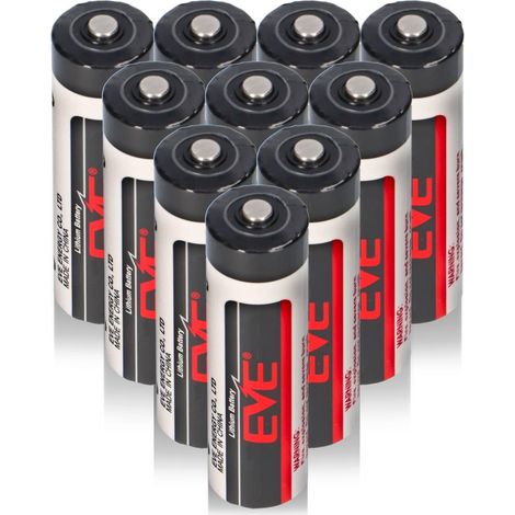 10x EVE ER14505 AA Lithium-Thionylchlorid 3,6V 2400mAh Batterie (1/5)