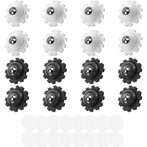 Lot de 16 roulettes à billes adhésives pour machine à café, mini roulettes à 360° avec colle, mini roulettes universelles pour poubelles, ustensiles de cuisine (1/5)
