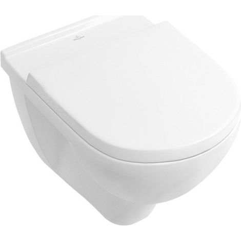 Villeroy & Boch O.novo - Ensemble cuvette de WC suspendue et abattant WC, 360x560 mm, Combi-Pack, avec CeramicPlus 5660H1R1 (1/5)
