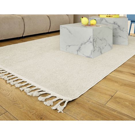 Elma - tapis rectangulaire uni - blanc - blanc (1/5)