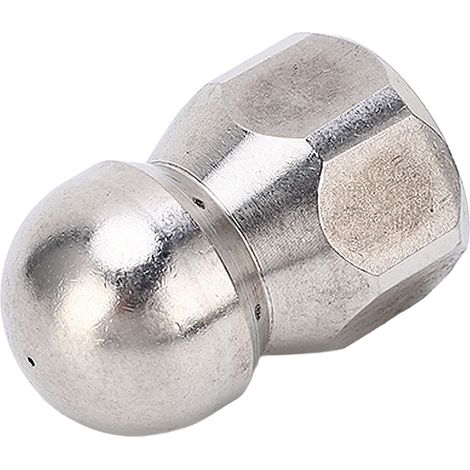 Nettoyeur Haute Pression 5000PSI Buse de Décrassage Canalisation Acier Inoxydable Jetter Bille Tête Avant 1 Trou Arrière 6 Trous G3/8in (1/5)