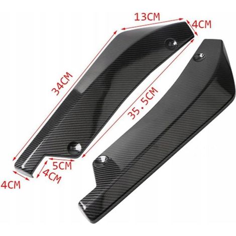 Difusor divisor, alerón, labio de parachoques de carbono universal, 2 piezas (1/5)