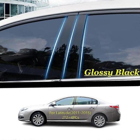 TPU/Glänzende Spiegelsäulenabdeckungen, Türleisten, Fensterleistenaufkleber, 6-teilig, für Renault Latitude 2011–2015 – Klavierlack (1/5)
