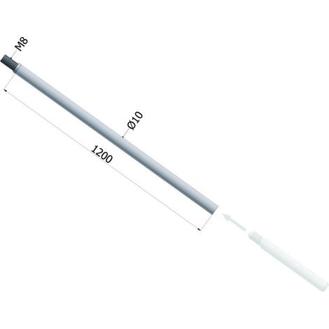 Asta filettata per serratura 5803 - (5803xzb1008) - 30 pz