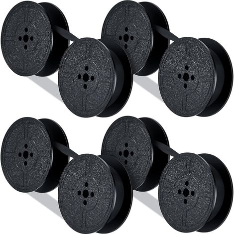 rubans universels pour machine à écrire - Ruban noir compatible avec la plupart des machines à écrire - Kit de remplacement avec bobines doubles (1/4)